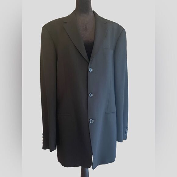 HUGO BOSS Black Wool Einstein Blazer 40L - Picture 2 of 12